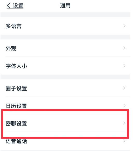 釘釘密聊功能怎么啟用